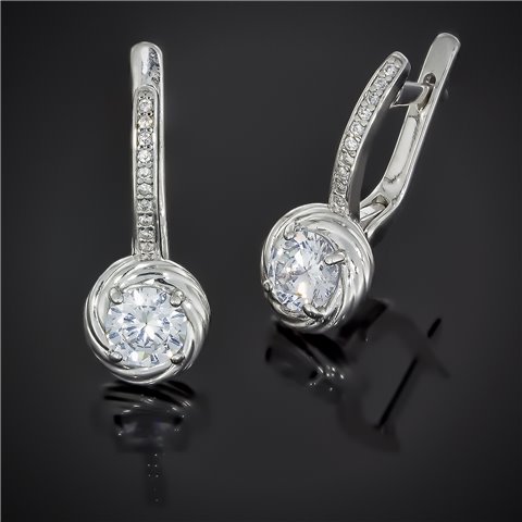 Сережки 598 альпініт гранат Rh Timofeev