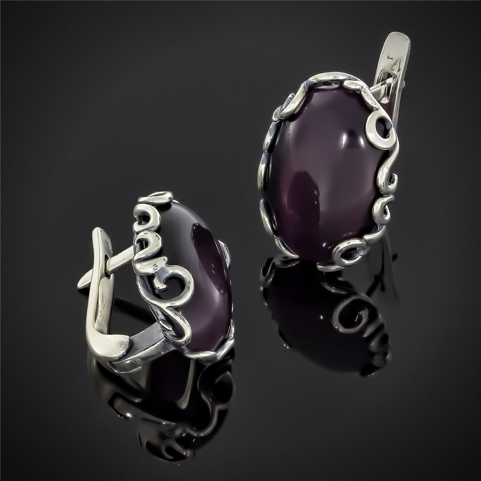 Сережки 592 онікс Timofeev