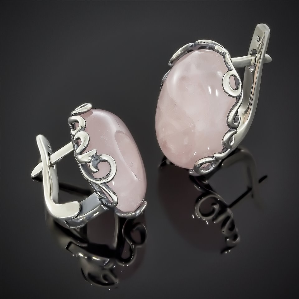 Сережки 592 корал імітація Timofeev