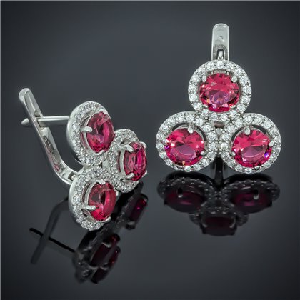 Сережки 565 гранат Rh Timofeev