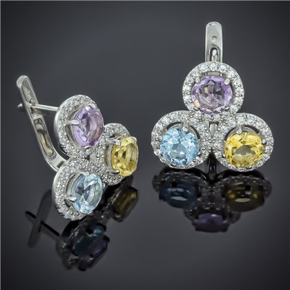 Сережки 565 альпініт жовтий Rh Timofeev 2