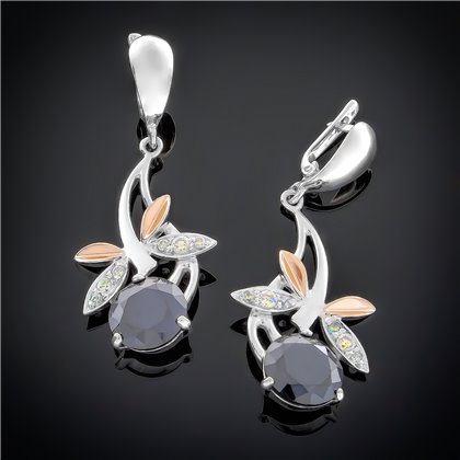 Сережки 53 білий Rh Timofeev 2