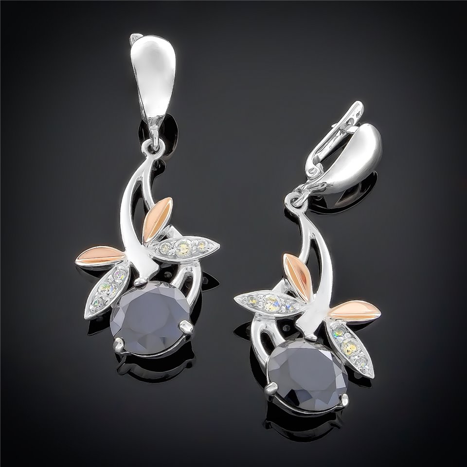 Сережки 53 білий Rh Timofeev