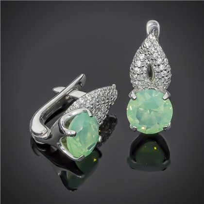 Сережки 512(2) альпініт зелений Rh Timofeev