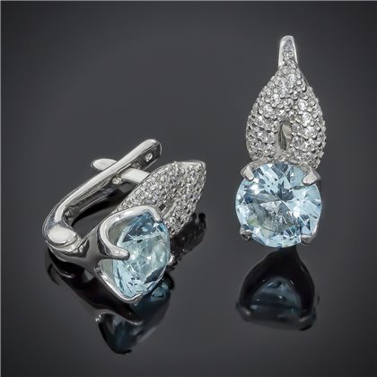 Сережки 512(2) альпініт блакитний Rh Timofeev