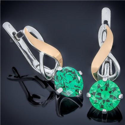 Сережки 510 альпініт смарагд Rh Timofeev