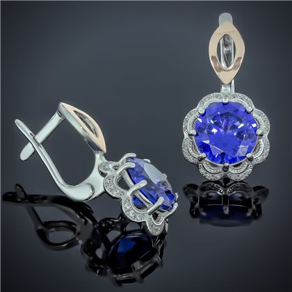 Сережки 508 кварц океан Rh Timofeev