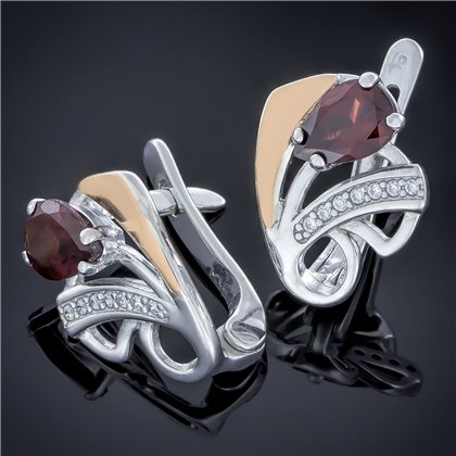 Сережки 502 топаз Rh Timofeev