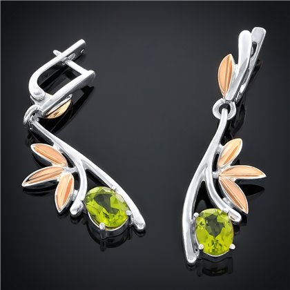 Сережки 49 топаз Rh Timofeev