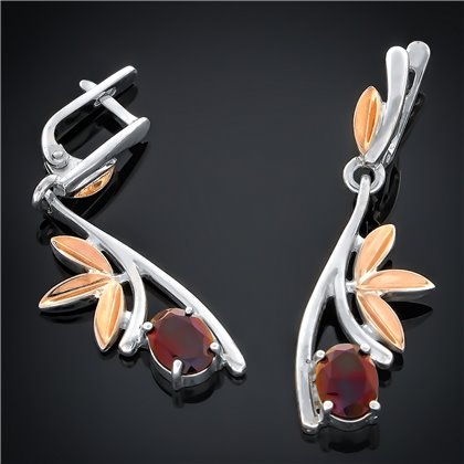 Сережки 49 гранат Rh Timofeev