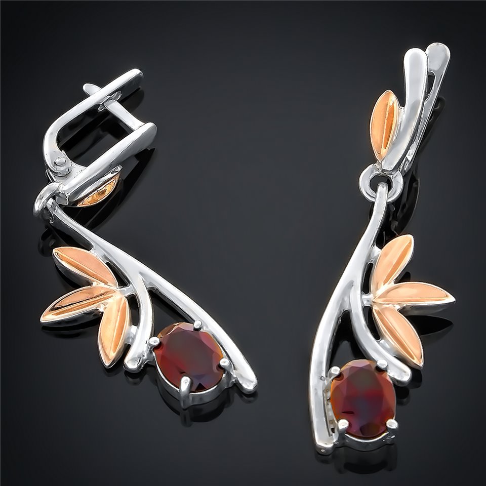 Сережки 49 гранат Rh Timofeev