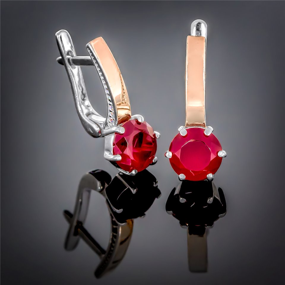Сережки 370 гранат Rh Timofeev