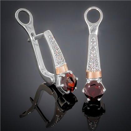 Сережки 369 альпініт гранат Rh Timofeev
