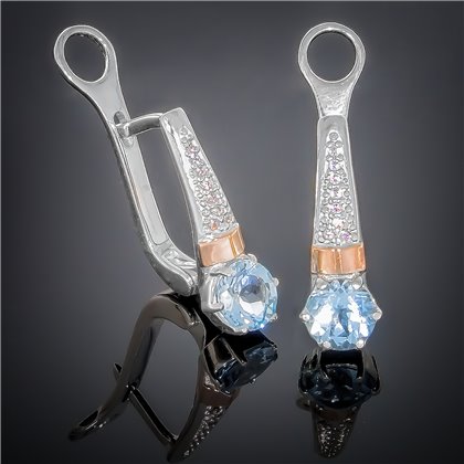 Сережки 369 альпініт блакитний Rh Timofeev