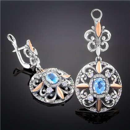 Сережки 366 альпініт блакитний Timofeev