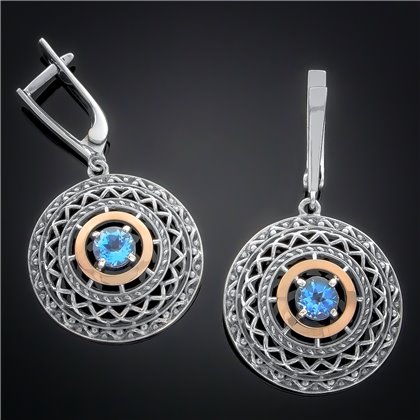 Сережки 352 альпініт блакитний Timofeev