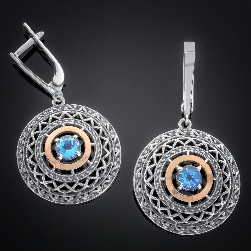 Сережки 352 альпініт блакитний Timofeev