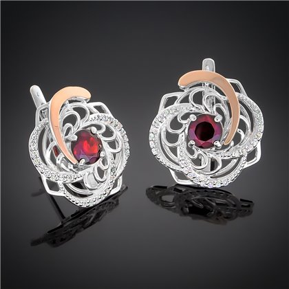 Сережки 349 гранат Timofeev