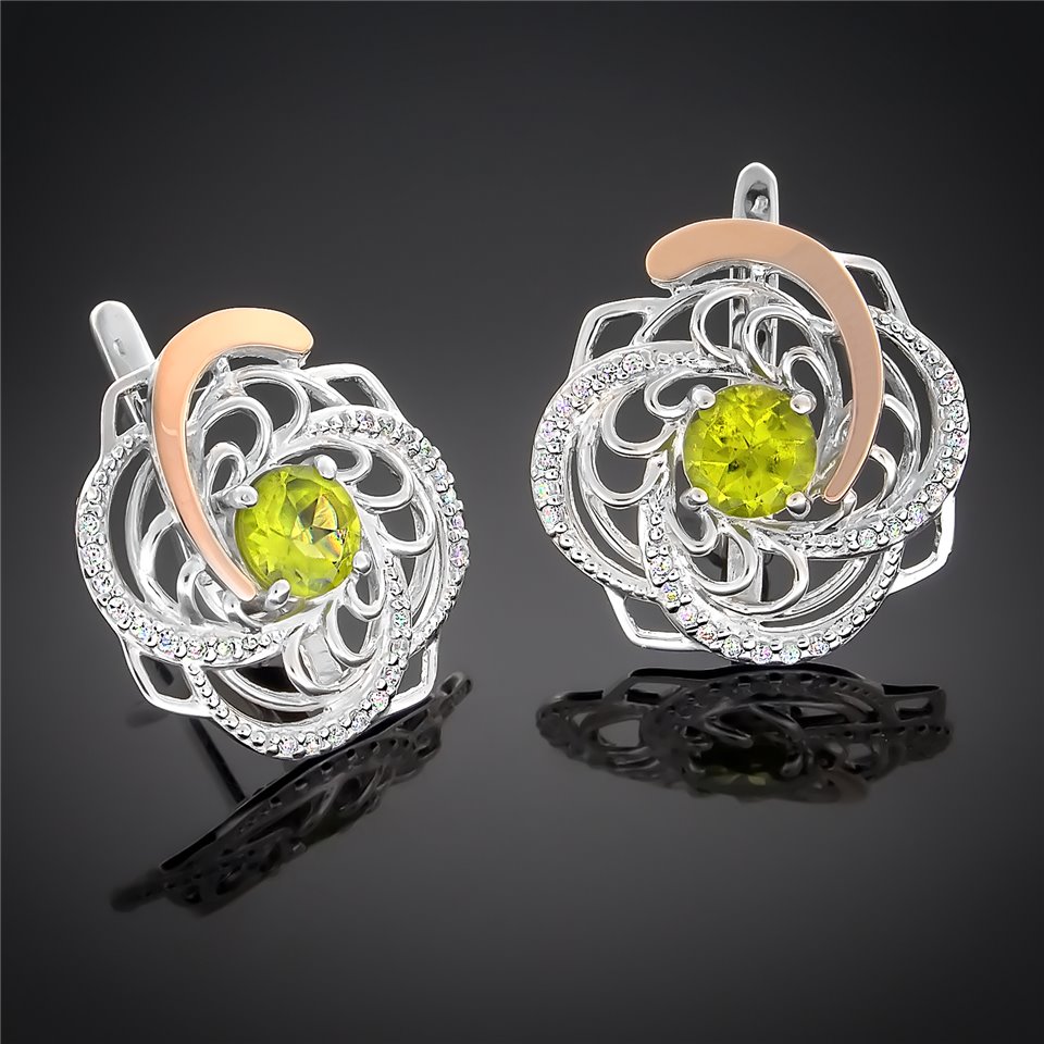 Сережки 349 альпініт зелений Rh Timofeev