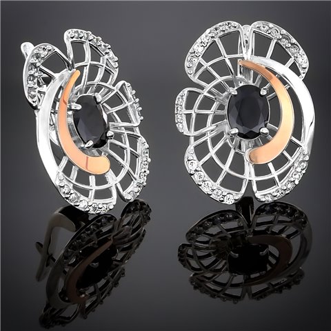 Сережки 339 альпініт синій Rh Timofeev