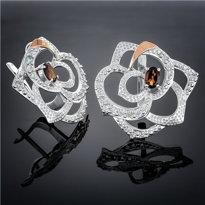 Сережки 336 гранат Rh Timofeev