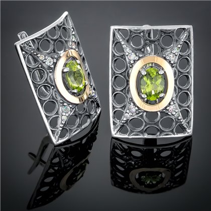 Сережки 328 альпініт зелений Rh Timofeev