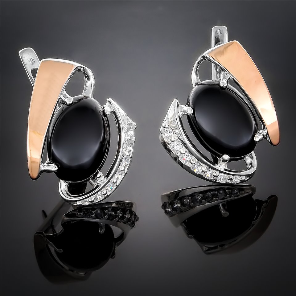 Сережки 32 онікс(2) Timofeev