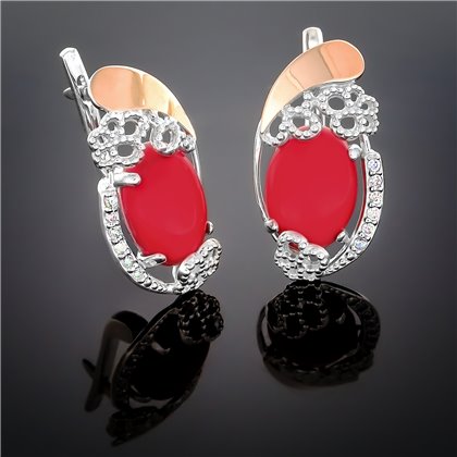 Сережки 318 яшма імітація Rh Timofeev 2