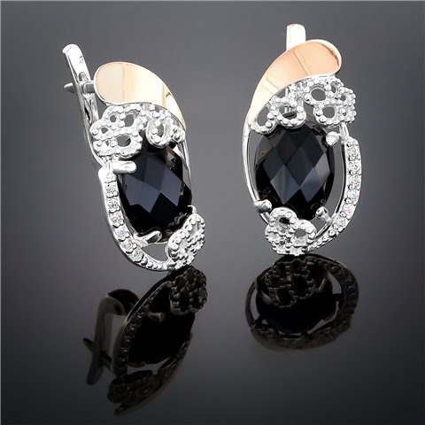 Сережки 318 онікс Rh Timofeev