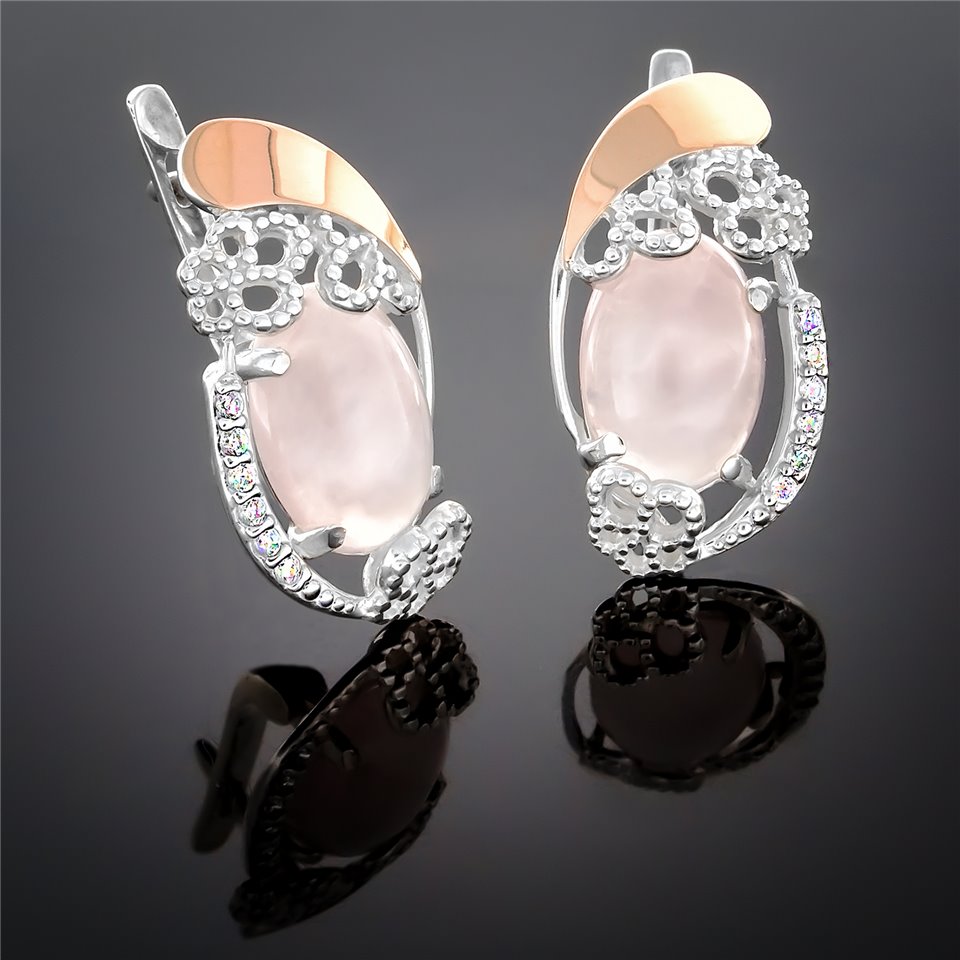 Сережки 318 корал Timofeev