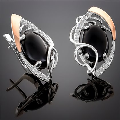 Сережки 309 онікс гр. Rh Timofeev 2