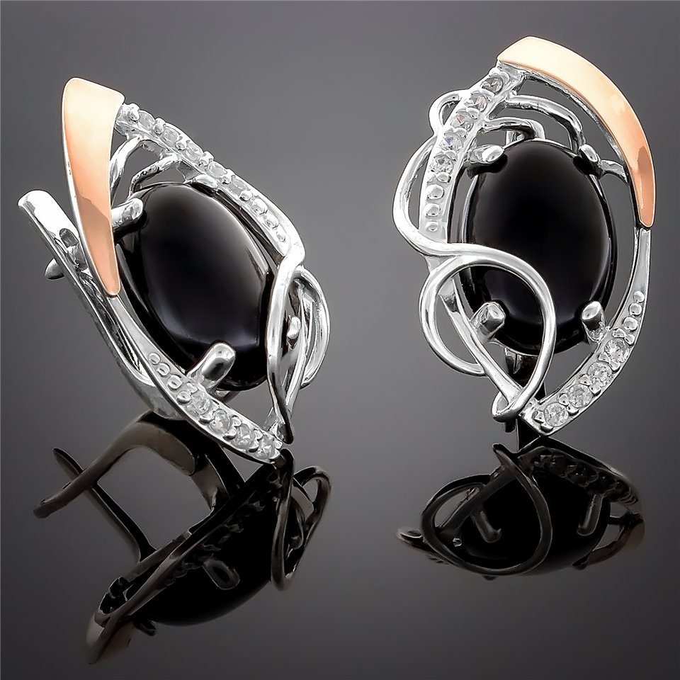Сережки 309 онікс гр. Rh Timofeev