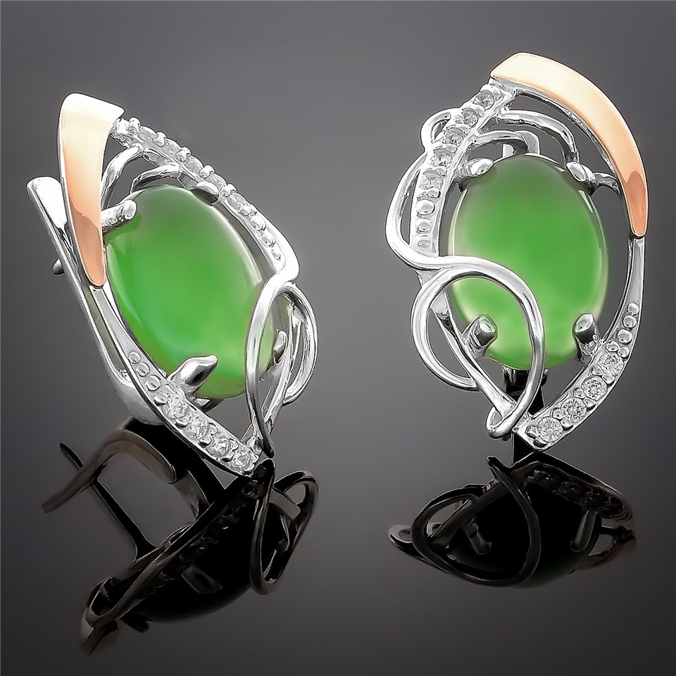 Сережки 309 бірюза імітація Rh Timofeev