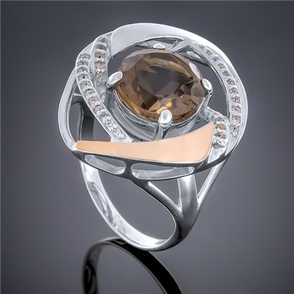 Перстень 194 раухтопаз Rh Timofeev