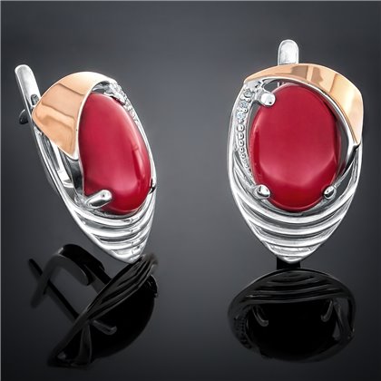 Сережки 307 яшма Rh Timofeev