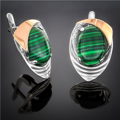 Сережки 307 улексит зелений Rh Timofeev