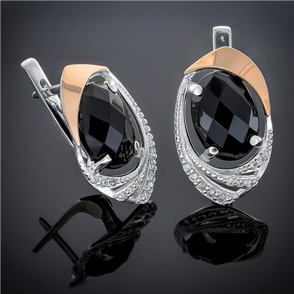 Сережки 305 авантюрин синій Rh Timofeev