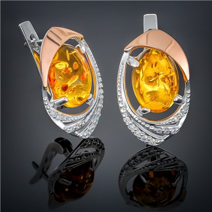 Сережки 305 авантюрин золотий Rh Timofeev