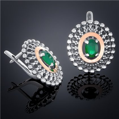 Сережки 274 хризоліт Timofeev