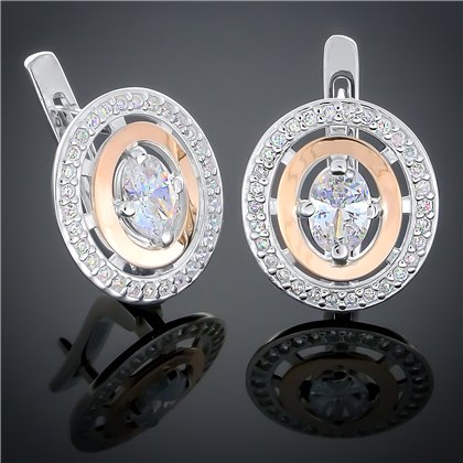 Сережки 272 аметист Rh Timofeev