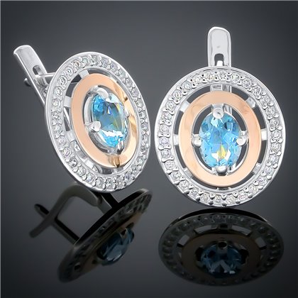 Сережки 272 альпініт синій Rh Timofeev