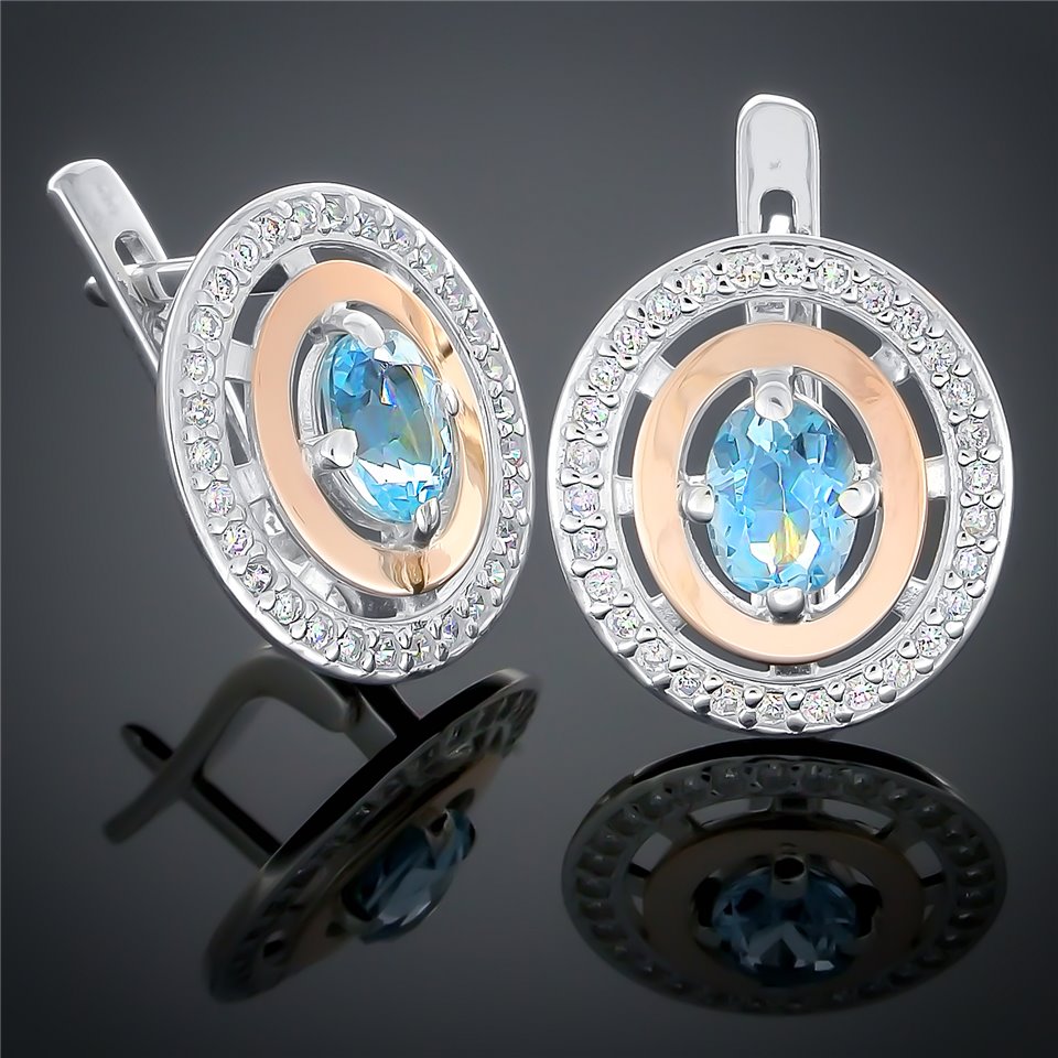 Сережки 272 альпініт синій Rh Timofeev