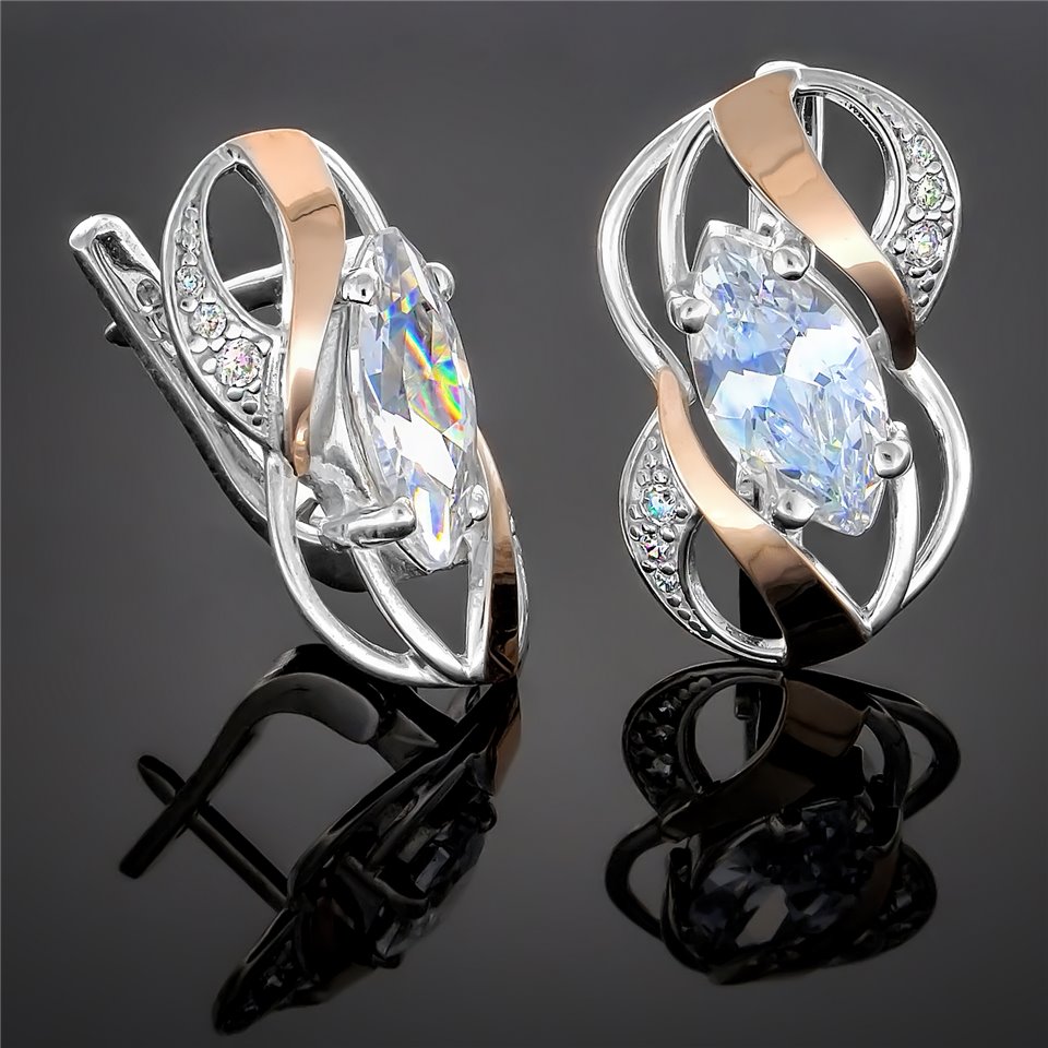 Сережки 267 цирконій чорний Timofeev