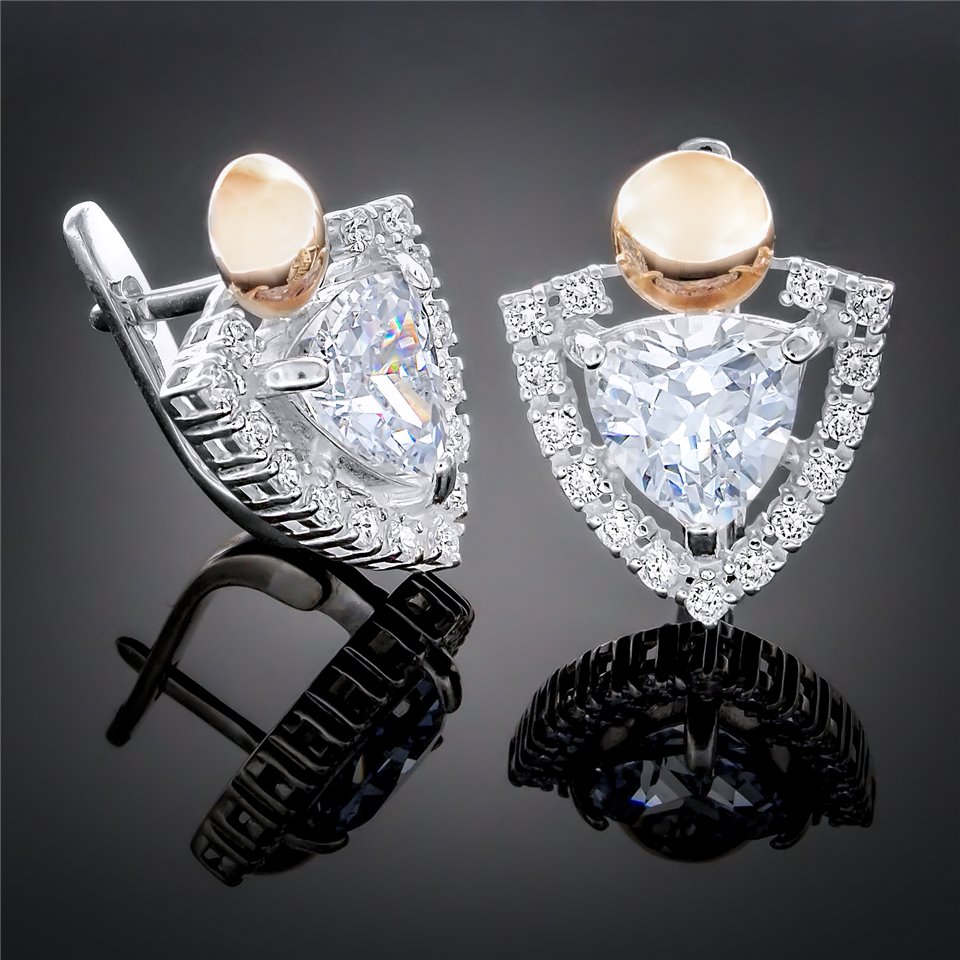 Сережки 264 цирконій білий Timofeev