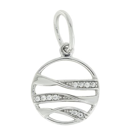 Підвіс 1015 цирконій білий Rh Timofeev