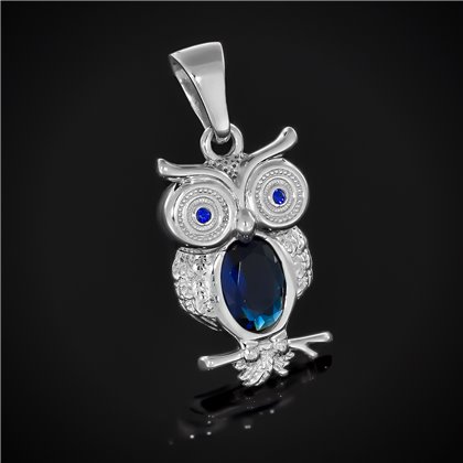 Підвіс 608 топаз/цирконій синій Rh Timofeev