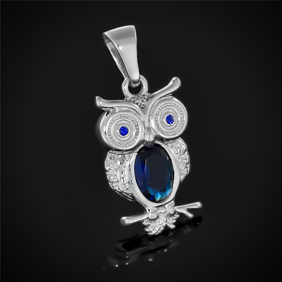 Підвіс 608 топаз/цирконій синій Rh Timofeev