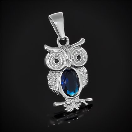 Підвіс 608 топаз/цирконій чорний Rh Timofeev