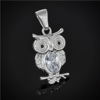 Підвіс 608 цирконій білий/цирконій синій Rh Timofeev