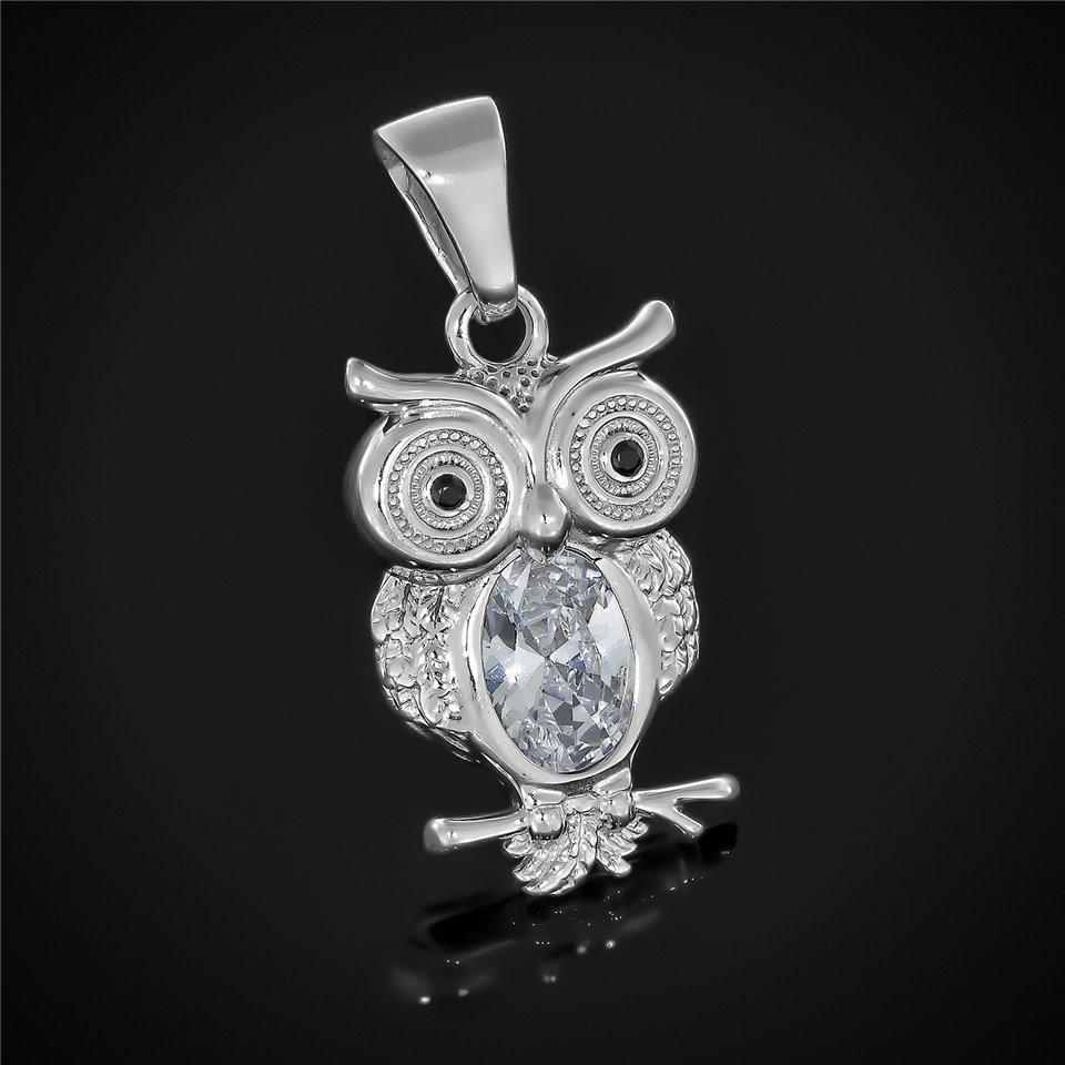 Підвіс 608 цирконій білий/цирконій синій Rh Timofeev